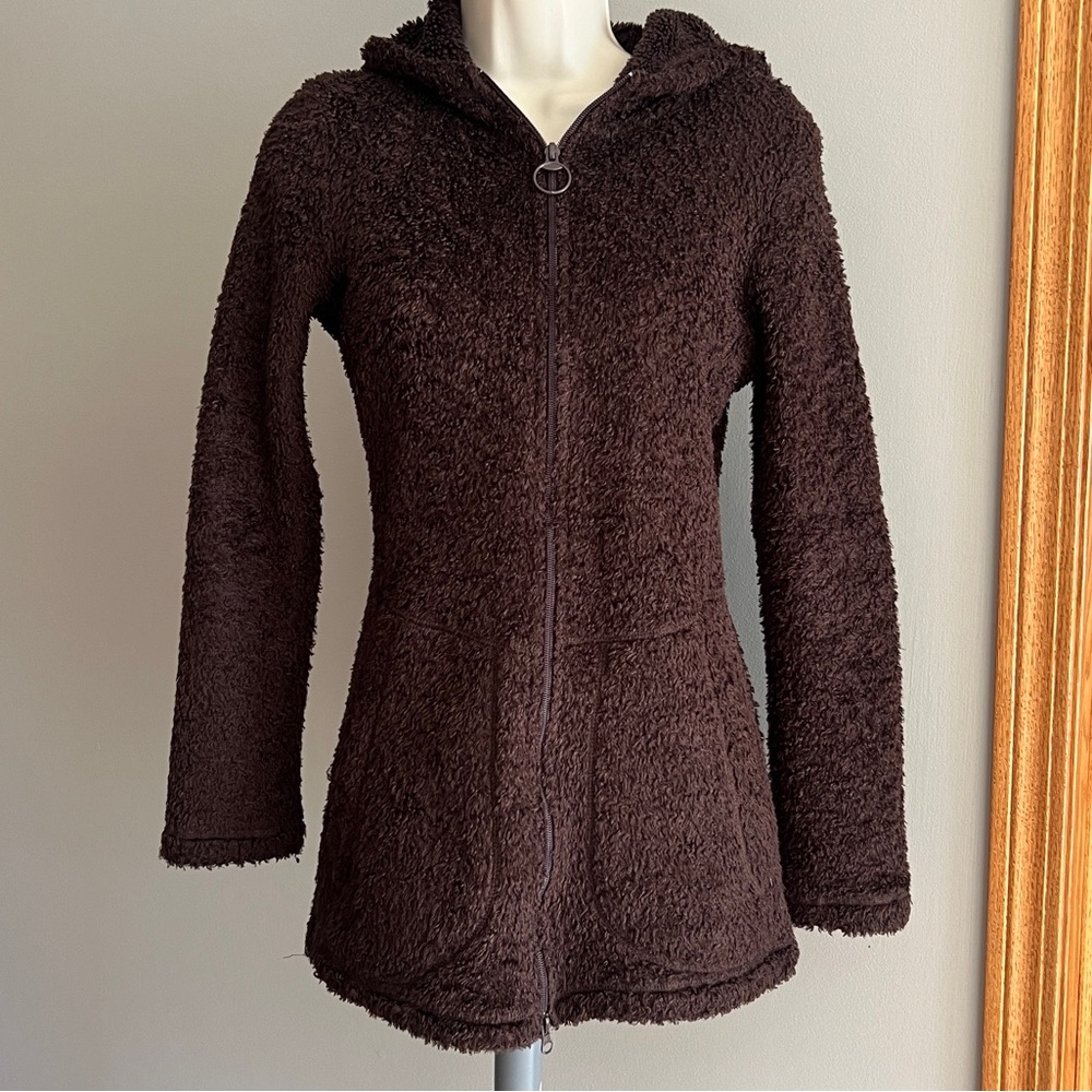 Athleta Brown Zip Up Sweater Cardigan Jacket XS
